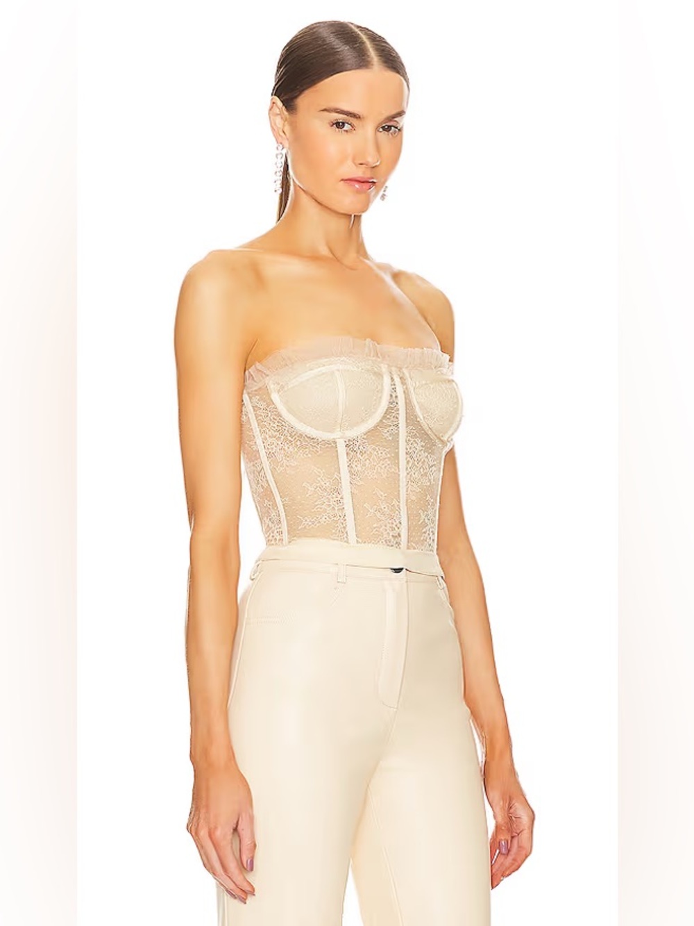 Revolve NBD Maren Corset Top in Sand Neutral Medium